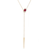 Eraya Red Garnet Gold Necklace