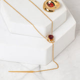 Eraya Red Garnet Gold Necklace