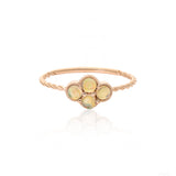 Four Leaf Clover Opal Ring