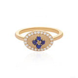 Eraya Balance Signet Ring In Lapis