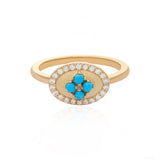 Eraya Balance Signet Ring In Turquoise