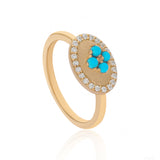 Eraya Balance Signet Ring In Turquoise