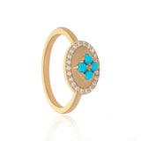 Eraya Balance Signet Ring In Turquoise