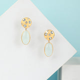 Aqua Dome Earrings