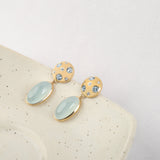 Aqua Dome Earrings