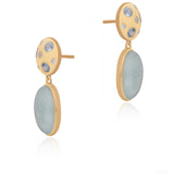 Aqua Dome Earrings