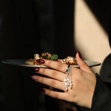 Pearl Fringe Band Ring