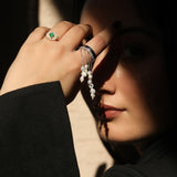 Pearl Fringe Band Ring