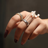 Pearl Fringe Band Ring