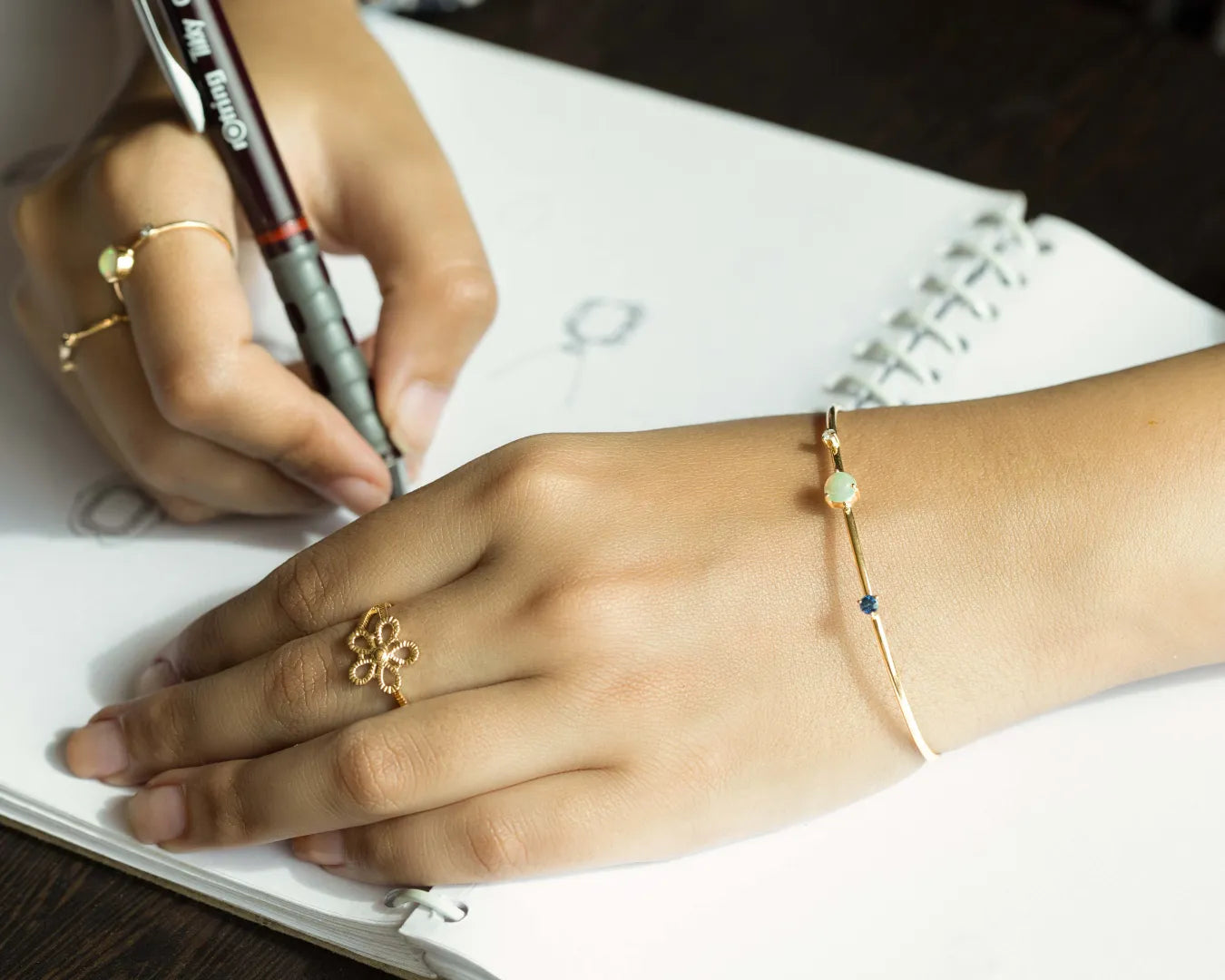 Opal Open Cuff Bracelet