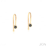 Black Diamond Mini Hoop Earrings - The Jewelz 
