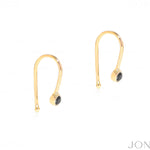 Black Diamond Mini Hoop Earrings - The Jewelz 