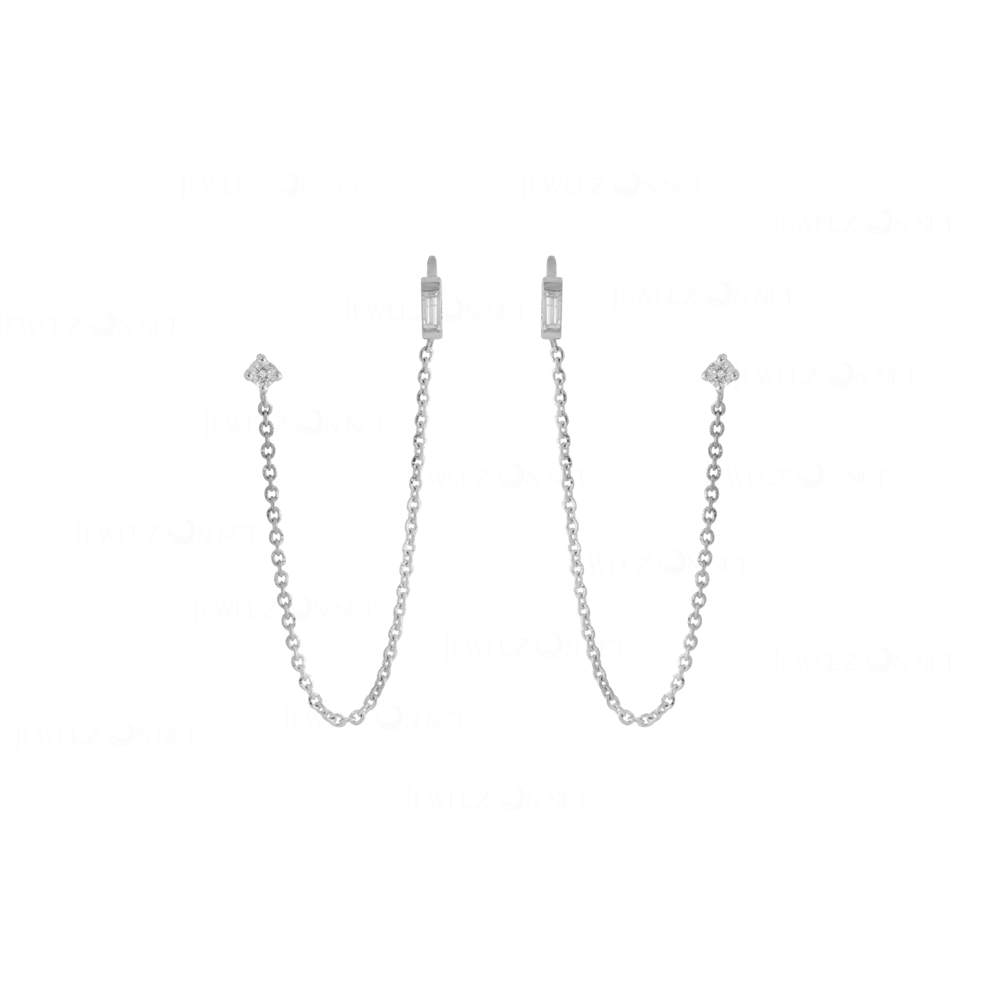 Diamond Chain Earrings - The Jewelz 