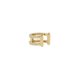 Genuine 0.20 Ct. Diamond Ear Cuff Earrings Solid 14k Yellow Gold Jewelry (1 Pc) - The Jewelz 