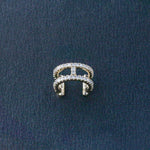 Genuine 0.20 Ct. Diamond Ear Cuff Earrings Solid 14k Yellow Gold Jewelry (1 Pc) - The Jewelz 