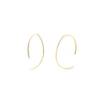 Oval Hoop Earrings | Solid Gold 14k