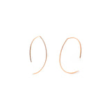 Oval Hoop Earrings | Solid Gold 14k