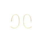 Oval Hoop Earrings | Solid Gold 14k