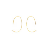 Oval Hoop Earrings | Solid Gold 14k