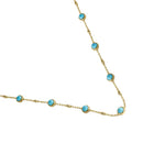 Bezel Turquoise Stationed Necklace