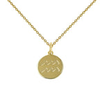 Zodiac Sign Engraved Necklace