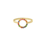 Multi Sapphire Rainbow Ring