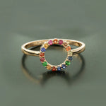 Multi Sapphire Rainbow Ring