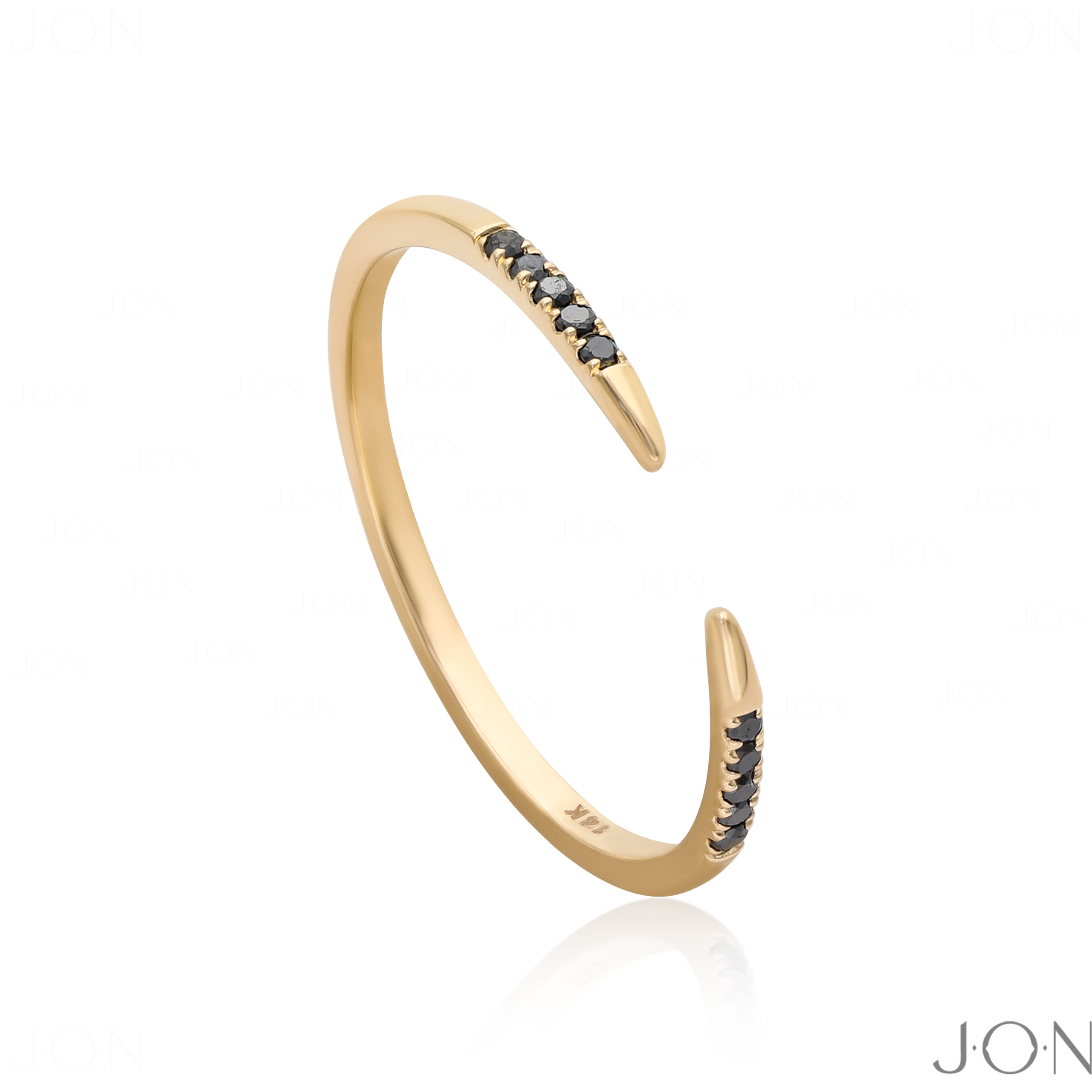 Black Diamond Claw Ring - The Jewelz 