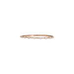 Solid 14k Yellow Gold Diamond Minimalist Thin Band Ring Fine Handmade Jewelry - The Jewelz 