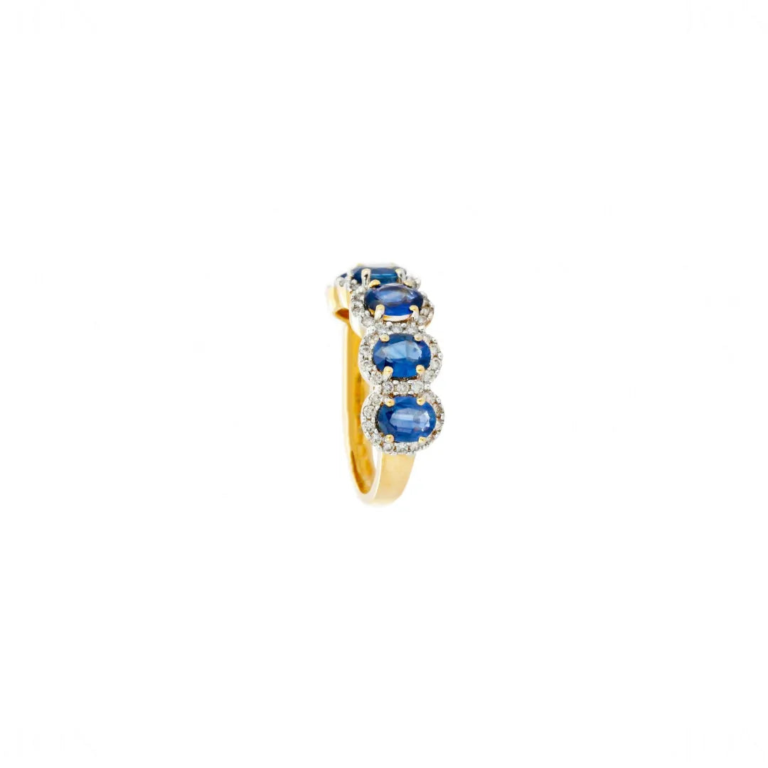 Blue Sapphire Oval Ring