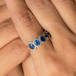 Blue Sapphire Oval Ring