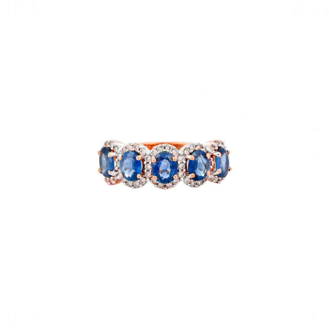 Blue Sapphire Oval Ring