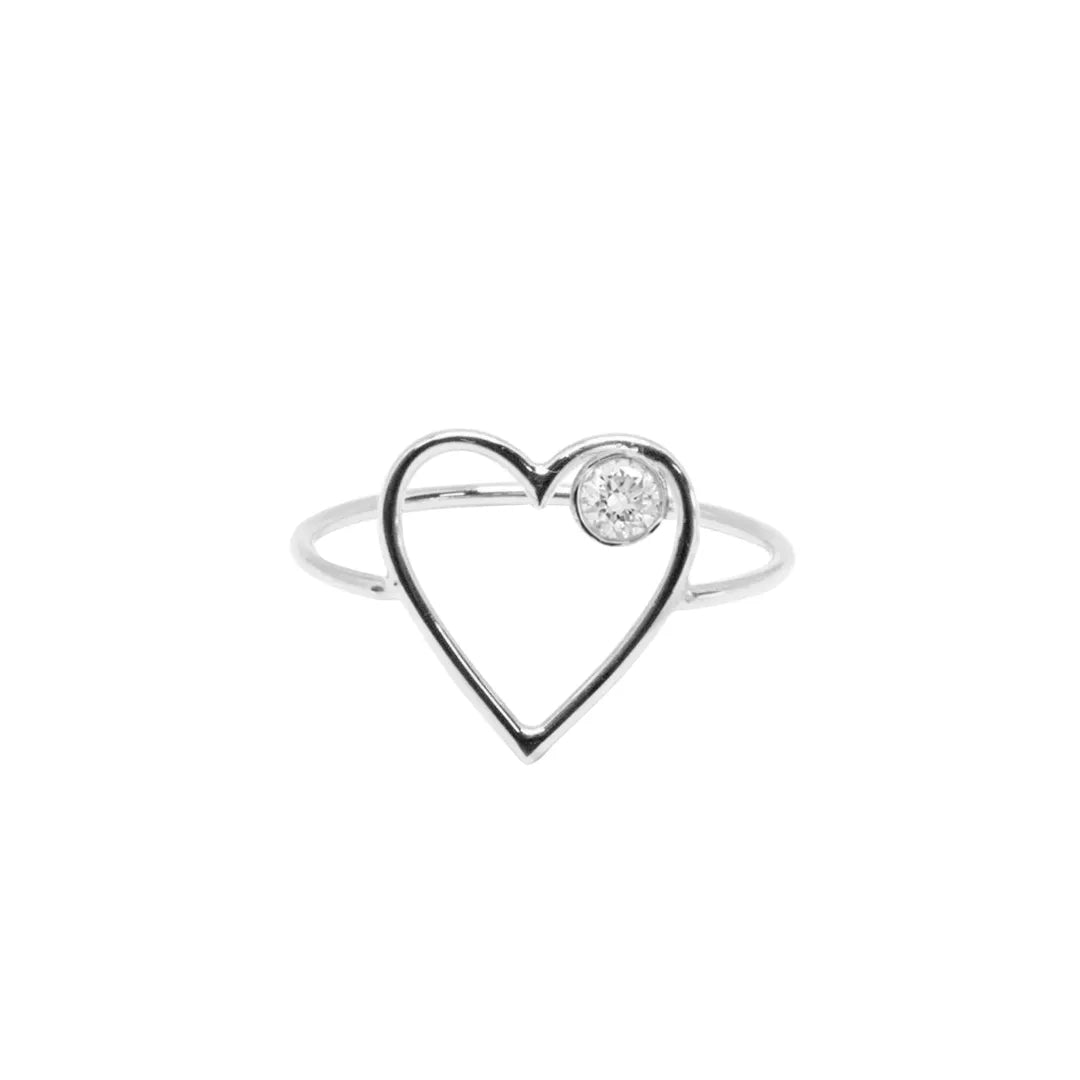 Diamond Heart Ring | 14k Gold