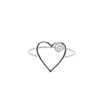 Diamond Heart Ring | 14k Gold
