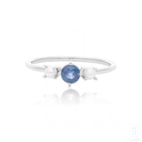 Lume Pearl Sapphire Ring In White Gold